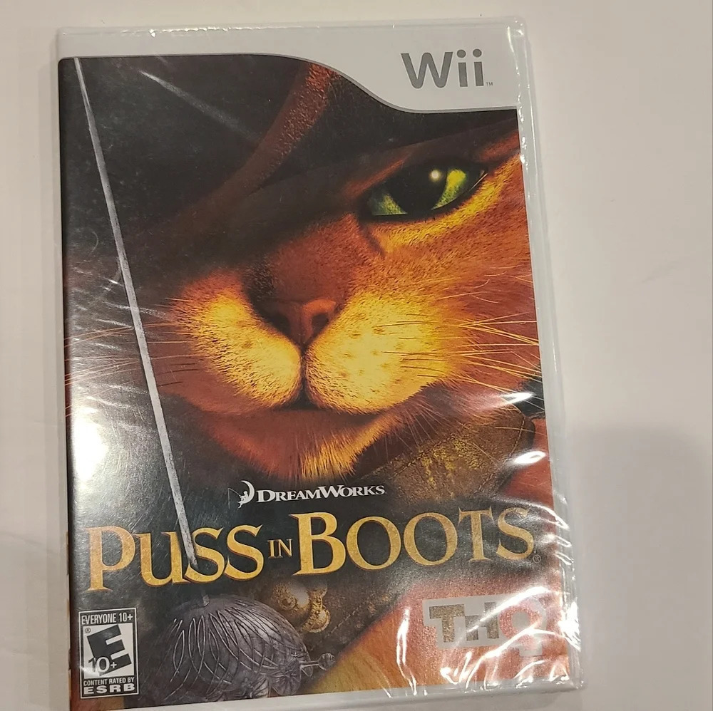 WII Puss In Boots video game Dream Works THQ- in original case